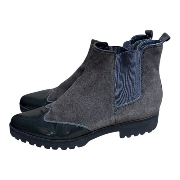 Geox Olive Green Suede & Leather Brogue Oxford Ankle Boots Size 41 US 10.5 - Picture 5 of 10